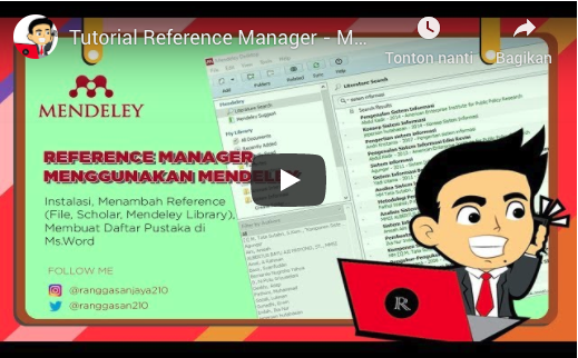 Reference Manager - Membuat Daftar Pustaka Dengan Mendeley